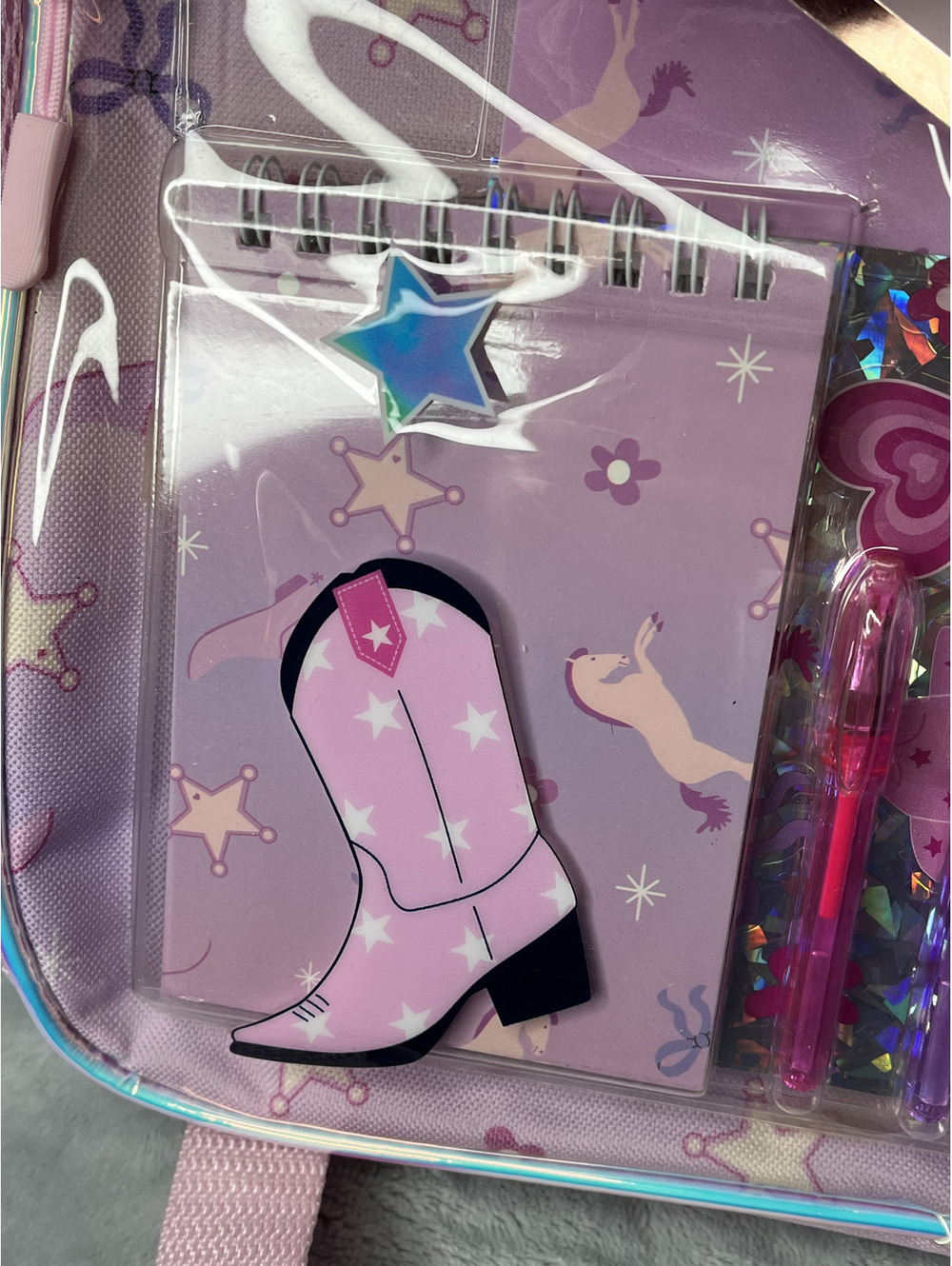 NWT Rainbow Sugar Girl's Pink/Western Activity Set Backpack - Picture 3 of 10